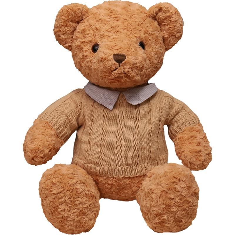 Cuddle up with our Teddy Bear in a Knitted Sweater â Perfect for Cozy Moments â Lixin toys-Plush 